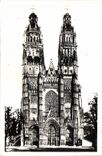CPA Tours Cathedrale Saint Gatien dont la plus haute tour est de 70 m 