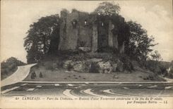 CPA Langeais Parc du Chateau Ruines d'une Fortresse construite a la fin X siecle 