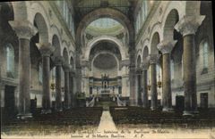 CPA Tours Interieur de la Basilique St Martin 
