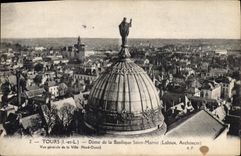 CPA Tours Dome de la Basilique Saint Martin 