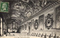 CPA Tours Hotel de Ville Salle des Fetes 