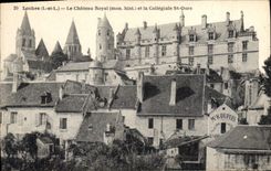 CPA Loches Le Chateau Royal et la Collegiale St Ours 
