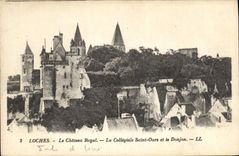 CPA Loches Le Chateau Royal La Collegiale Saint Ours et le Donjon 