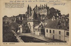 CPA Loches Vue generale vers le Chateau Royal 