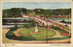 CPA Tours Vue sur le grand Pont de Pierre 