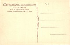 CPA Chateau d'Amboise Porte de la Chapelle St Hubert Construite par Charles VIII au XV siecle 
