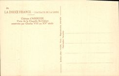 CPA Chateau d'Amboise Porte de la Chapelle St Hubert Construite par Charles VIII au XV siecle