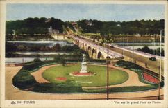 CPA Tours Vue sur le Grand Pont de Pierre 