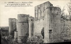 CPA Loches L et L Enceinte et Tours de la partie Sud Est du Donjon 