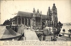 CPA Tours L et L La Cathedrale St Gatien Cote N E Tours du Transept nord et abside 