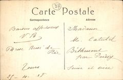 CPA Tours Square Descarles statue par Nieuwerkerke 1852 