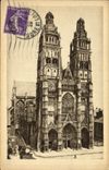 CPA Tours L et L Cathedrale St Gatien Construite durant 3 siecles de 1170 a 1547 la Tour Nord d'une 