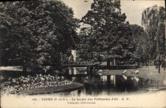 CPA Tours I et L le Jardin des Prebendes d'Oe 