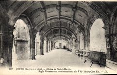 CPA Tours Indre et Loire Cloitre de Saint Martin style Renaissance commencement du XVI siecle Cote E
