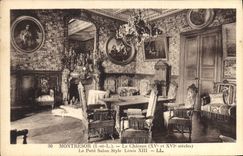 CPA Montresor I et L le Chateau XV et XVI siecle le Petit salon Style Louis XIII 