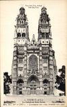 CPA Tours I et L la Cathedrale Saint Gatien Mon hist XV et XVI S Commencee vers 1170 terminee vers 1