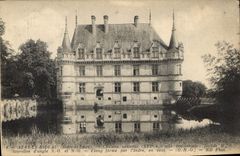 CPA Azay le Rideau Indre et Loire Chateau Nationale XVI siecle aile accidentale facade tourelles d'a