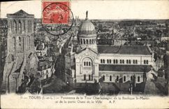 CPA Tours I et L Panorama de la Tour Charlemagne de la Basilique St Martin et de la Partie Ouest de 
