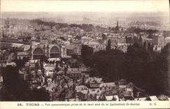 CPA Tours vue panoramique prise de la Tour sud de la Cathedrale St Gatien 