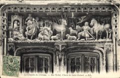 CPA Amboise La Chapelle du Chateua Bas Relief Chasse de Saint Hubert 