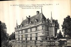 CPA Azay le Rideau I et L Chateau National Mon hist XVI S Musee de la Renaissance Facade Sud Est 