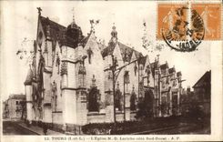 CPA Tours I et L l'eglise N D Lariche Cote Sud Ouest 