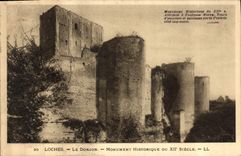 CPA Loches le Donjon Monument historique du XII siecle 