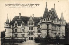 CPA Azay le Rideau I et L le Chateau National Mon hist XVI siecle Facade Nord l'Entree 