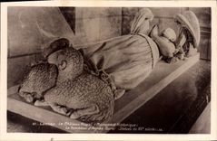 CPA Loches le Chateau Royal Monument historique le Tombeau d'Agnes Sorel Statue du XV siecle 