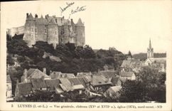 CPA Luynes I et L vue generale Chateau XV et XVII S Eglise 1874 nord ouest 