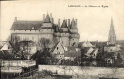 CPA Langeais le Chateau et l'eglise 