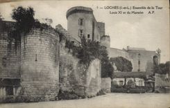 CPA Loches I et L Ensemble de la Tour Louis XI et du Martelet 