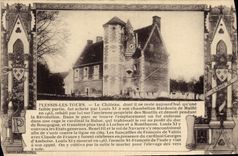 CPA Plessis les Tours le Chateau dont il ne rest auhourd'hui qu'une faible partie 
