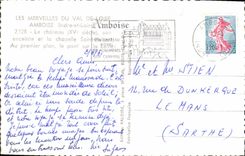 CPA Les Merveilles du Val de Loire Amboise Indre et Loire le Chateau XV siecle son enceinte et la Ch