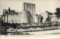 CPA Loches Ensemble de la Partie Sud Est du Donjon XI et XII siecle 