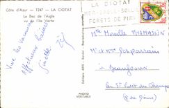 CPA Cote d'Azur la Ciotat le Bec de l'Aigle vu de l'ile Verte