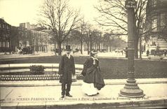 REPRO Scenes Parisiennes la Pravinces a Paris en attendant le Tramway 