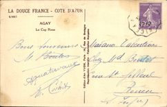 CPA Cote d'Azur Agay le Cap Roux 