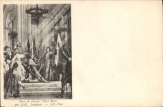 CPA Sacre de Charles VII a Reims par J E Lenepveu 