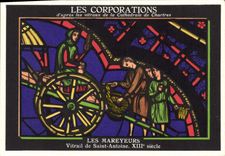 CPA Les Corporations d'apres les vitraux de la Cathedrale de Chartres Les Mareyeurs Vitrail de Saint