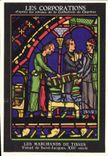 CPA Les Corporations d'apres les vitraux de la Cathedrale de Chartres Les Marchands de Tissus Vitrai