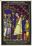 CPA Les Corporations d'apres les vitraux de la Cathedrale de Chartres Les Marchands de Fourrures Vit