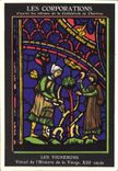 CPA Les Corporations d'apres les vitraux de la Cathedrale de Chartres Les Vignerons Vitrail de l'His