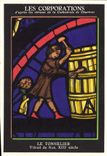 CPA Les Corporations d'apres les vitraux de la Cathedrale de Chartres Le Tonnelier Vitrail de Noe 