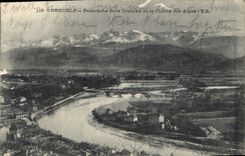 CPA Grenoble Panorama de la Tronche et la Chaine des Alpes 