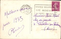 CPA Bourges Palais Jacques Coeur et statue 