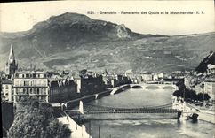 CPA Grenoble Panorama des Quais et le Moucherotte 