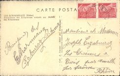 CPA Les Echarmeaux Rhone Notre Dame des Echarmeaux sculptee par Molette des Echarmeaux 