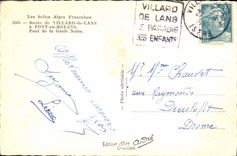 CPA Les Belles Alpes Francaises Route de Villard de Lans a Pont en Royans Pont de la Goule Noire 