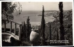 CPA Menton Vue generale prise des Colombieres 